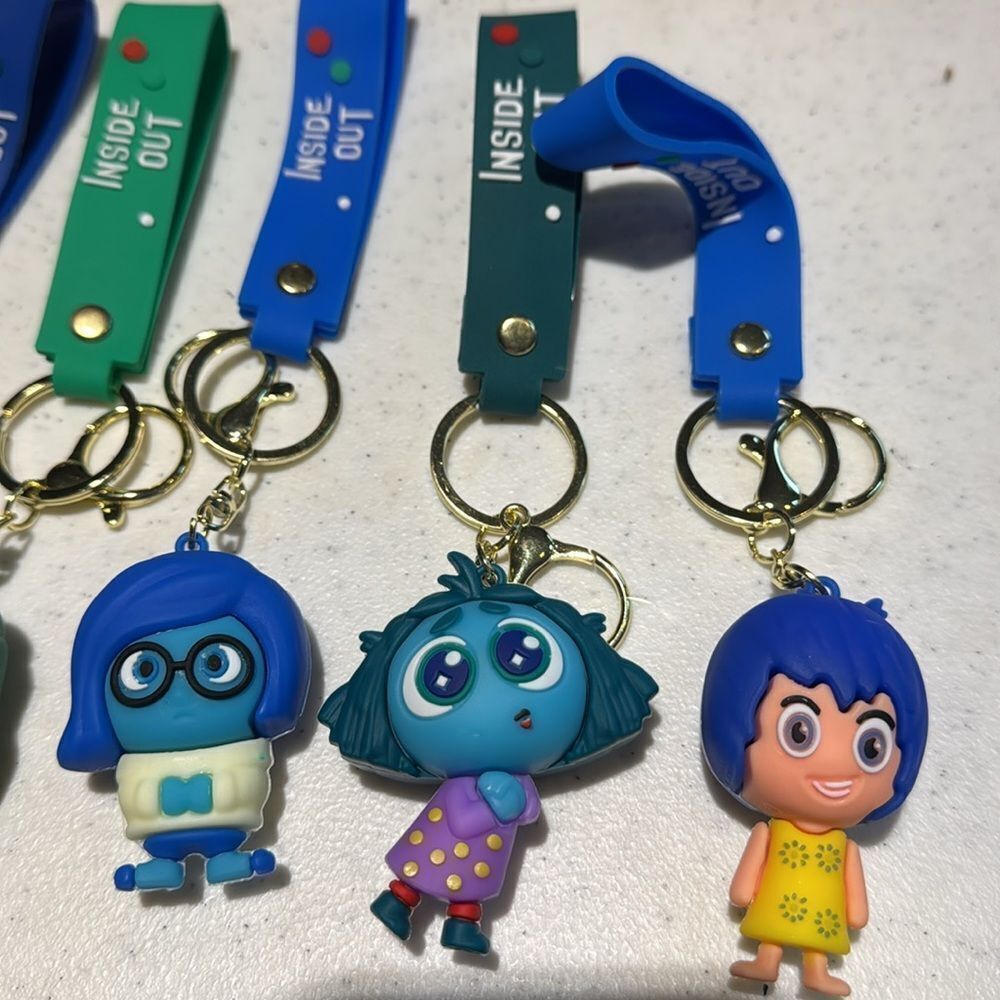 Set of 9 Piece Inside Out 2 Key Charm Set - Picture 4 of 5